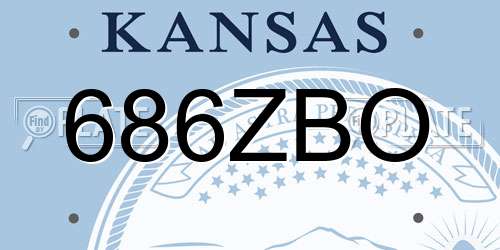 686ZBO Kansas License Plate