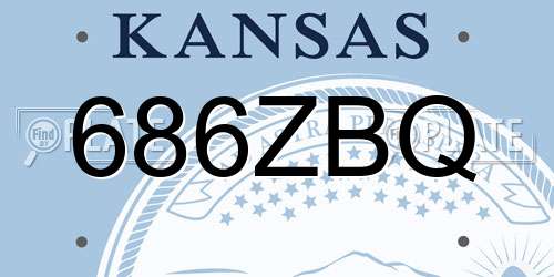 686ZBQ Kansas License Plate