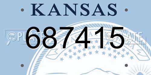 687415 Kansas License Plate