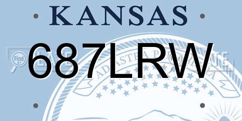 687LRW Kansas License Plate