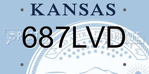 687LVD Kansas License Plate