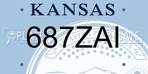 687ZAI Kansas License Plate