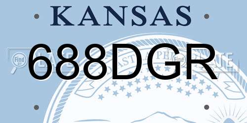 688DGR Kansas License Plate