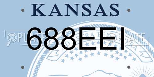 688EEI Kansas License Plate