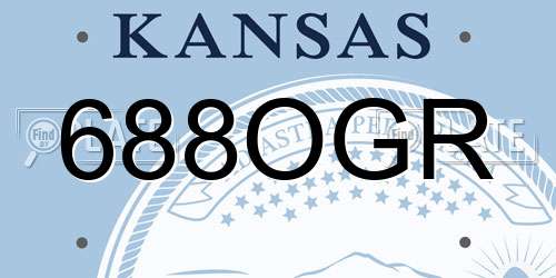 688OGR Kansas License Plate