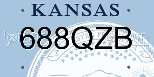 688QZB Kansas License Plate