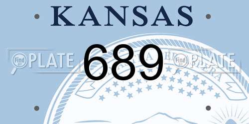 689 Kansas License Plate