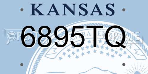 6895TQ Kansas License Plate