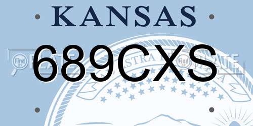 689CXS Kansas License Plate