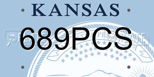 689PCS Kansas License Plate