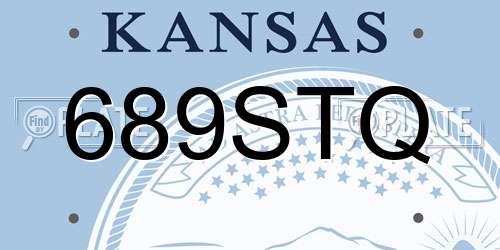 689STQ Kansas License Plate