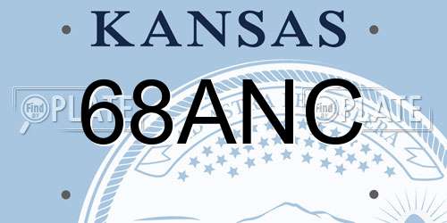 68ANC Kansas License Plate