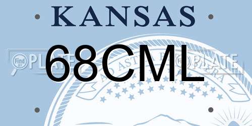 68CML Kansas License Plate