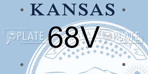 68V Kansas License Plate
