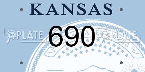 690 Kansas License Plate