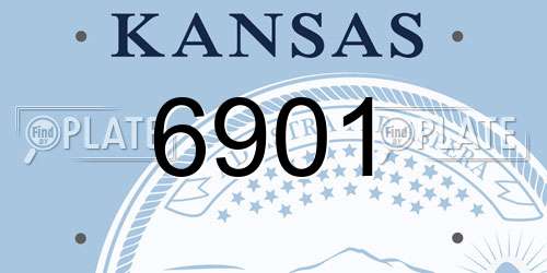 6901 Kansas License Plate