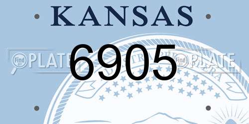 6905 Kansas License Plate