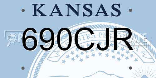 690CJR Kansas License Plate