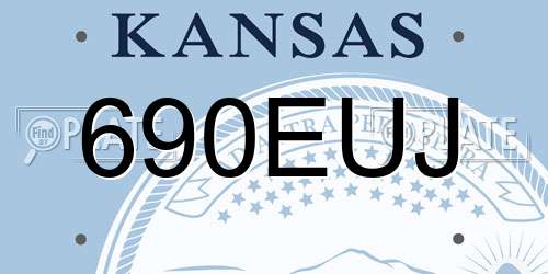 690EUJ Kansas License Plate