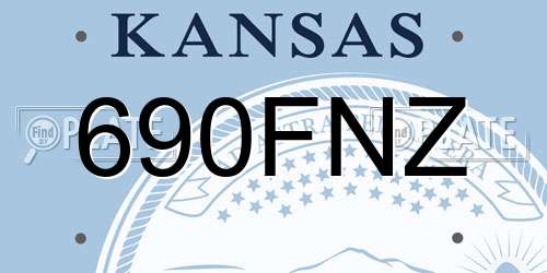 690FNZ Kansas License Plate