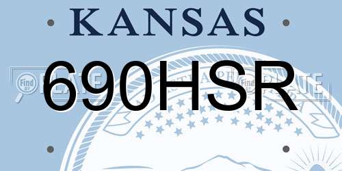690HSR Kansas License Plate