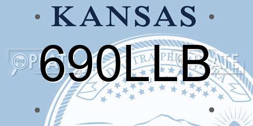 690LLB Kansas License Plate