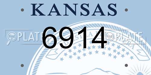6914 Kansas License Plate