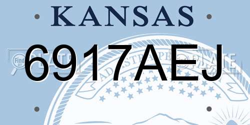 6917AEJ Kansas License Plate