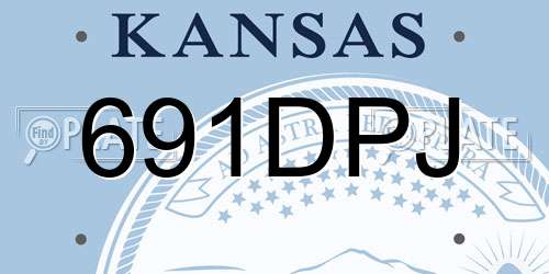 691DPJ Kansas License Plate