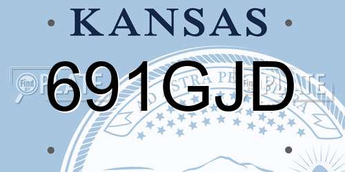 691GJD Kansas License Plate