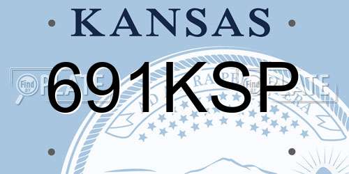 691KSP Kansas License Plate