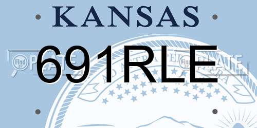 691RLE Kansas License Plate