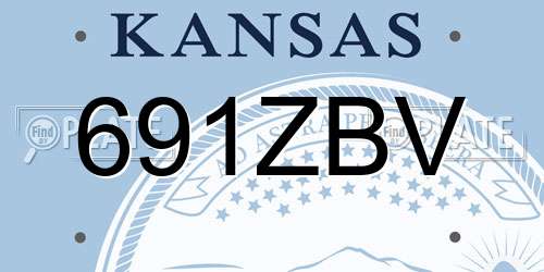 691ZBV Kansas License Plate