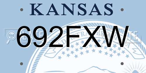 692FXW Kansas License Plate