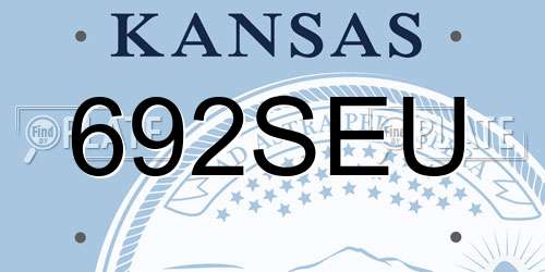 692SEU Kansas License Plate