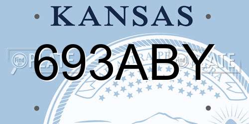 693ABY Kansas License Plate