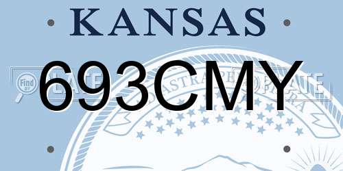 693CMY Kansas License Plate