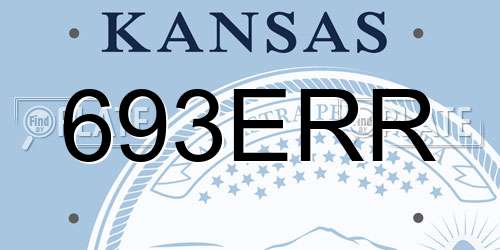 693ERR Kansas License Plate