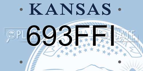 693FFI Kansas License Plate