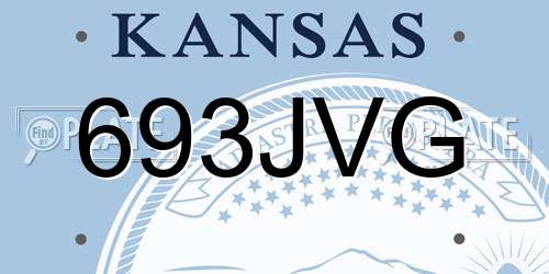 693JVG Kansas License Plate
