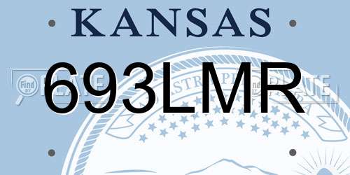 693LMR Kansas License Plate
