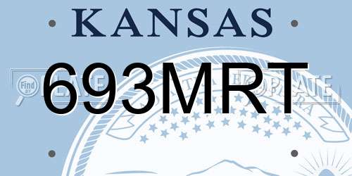 693MRT Kansas License Plate