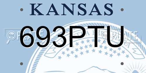 693PTU Kansas License Plate