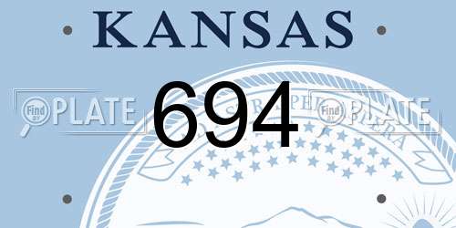 694 Kansas License Plate