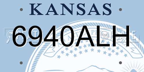 6940ALH Kansas License Plate