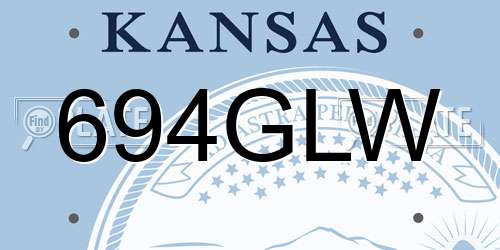 694GLW Kansas License Plate