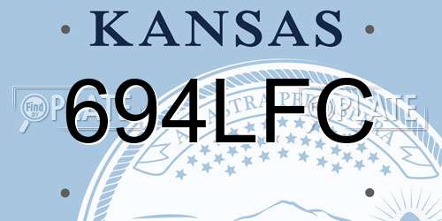 694LFC Kansas License Plate