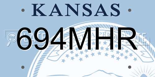 694MHR Kansas License Plate