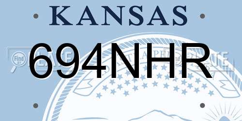 694NHR Kansas License Plate