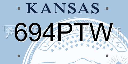 694PTW Kansas License Plate